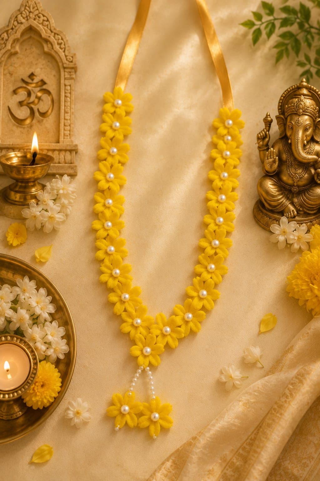 21 Pushp Moti Mala - Yellow