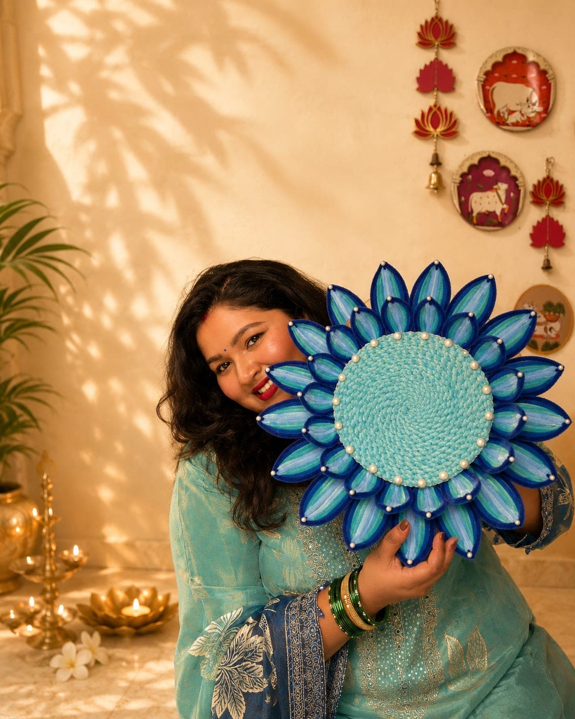 Peacock Lotus Handmade Aasan